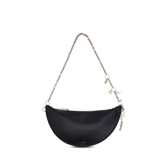 Shoulder Evening Clutch Bag by Chloé for women in bos taurus nappa leather black showcases a enviable silhouette, artfully detailed with a secure , organized , and versatile shoulder-strap & detachable-strap for a enviable look.