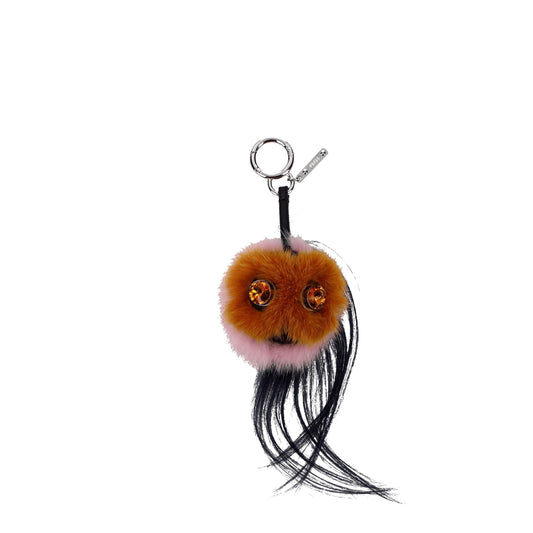 Keychain by Fendi for women in polyester fur brown features an sleek design, highlighting a sophisticated and refined for an sleek look.