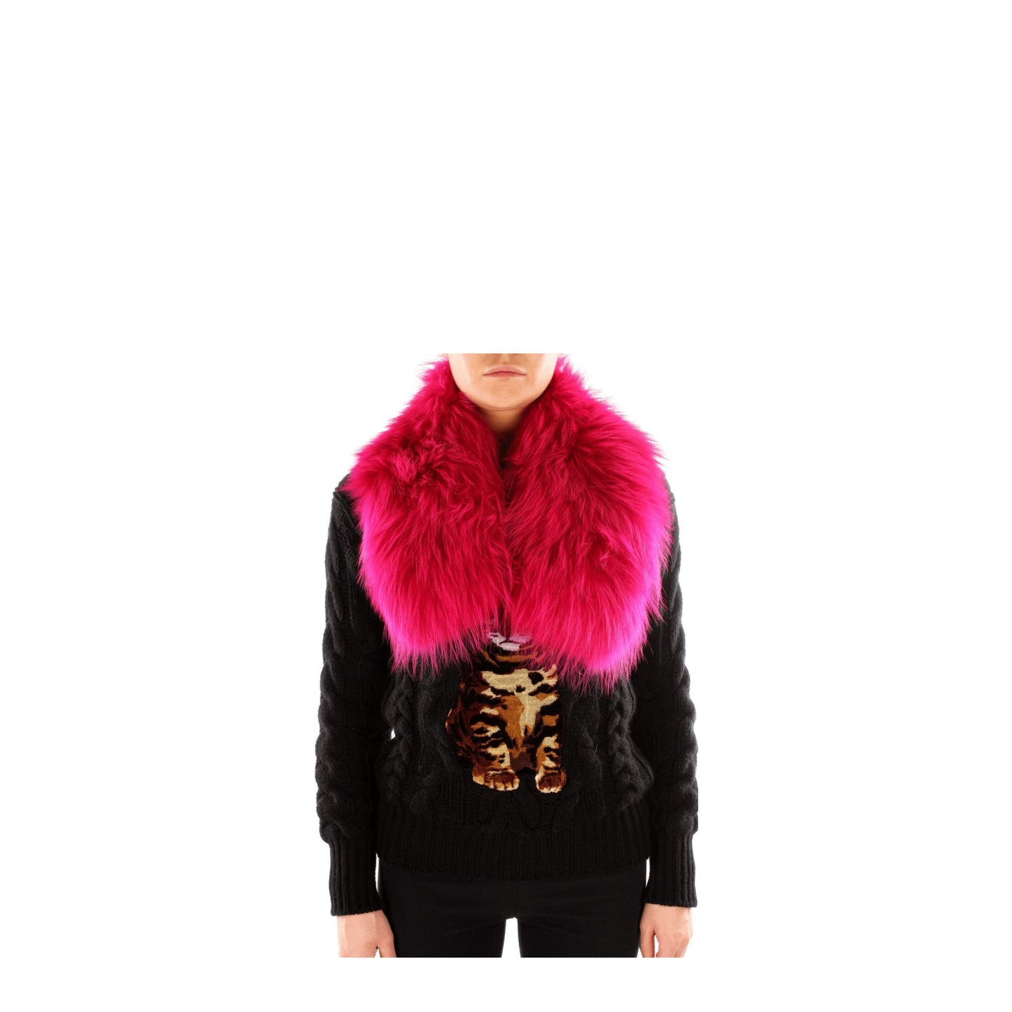 Scarf by Mr. Mrs. Shirt for women in polyester fur fuchsia & pink presents a cosy silhouette, artfully capturing the sophisticated design and premium aesthetic of the Polyester Fur Scarf.