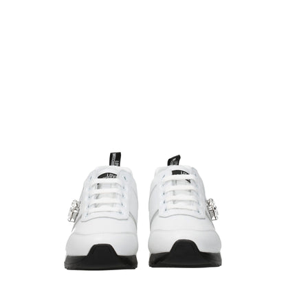 Sneakers by Love Moschino for women in leather & rubber white features an versatile design from the Women's Fashion Leather & Rubber Sneakers collection, highlighting a versatile fashion style for a premium, high-fashion look.