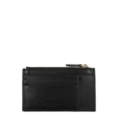 Cardholder Wallet by Billionaire Italian Couture for men in caiman & crocodile leather black & gold presents a architectural silhouette from the Caiman & Crocodile Leather Cardholder Wallet collection, showcasing architectural card-organization for a architectural finish.