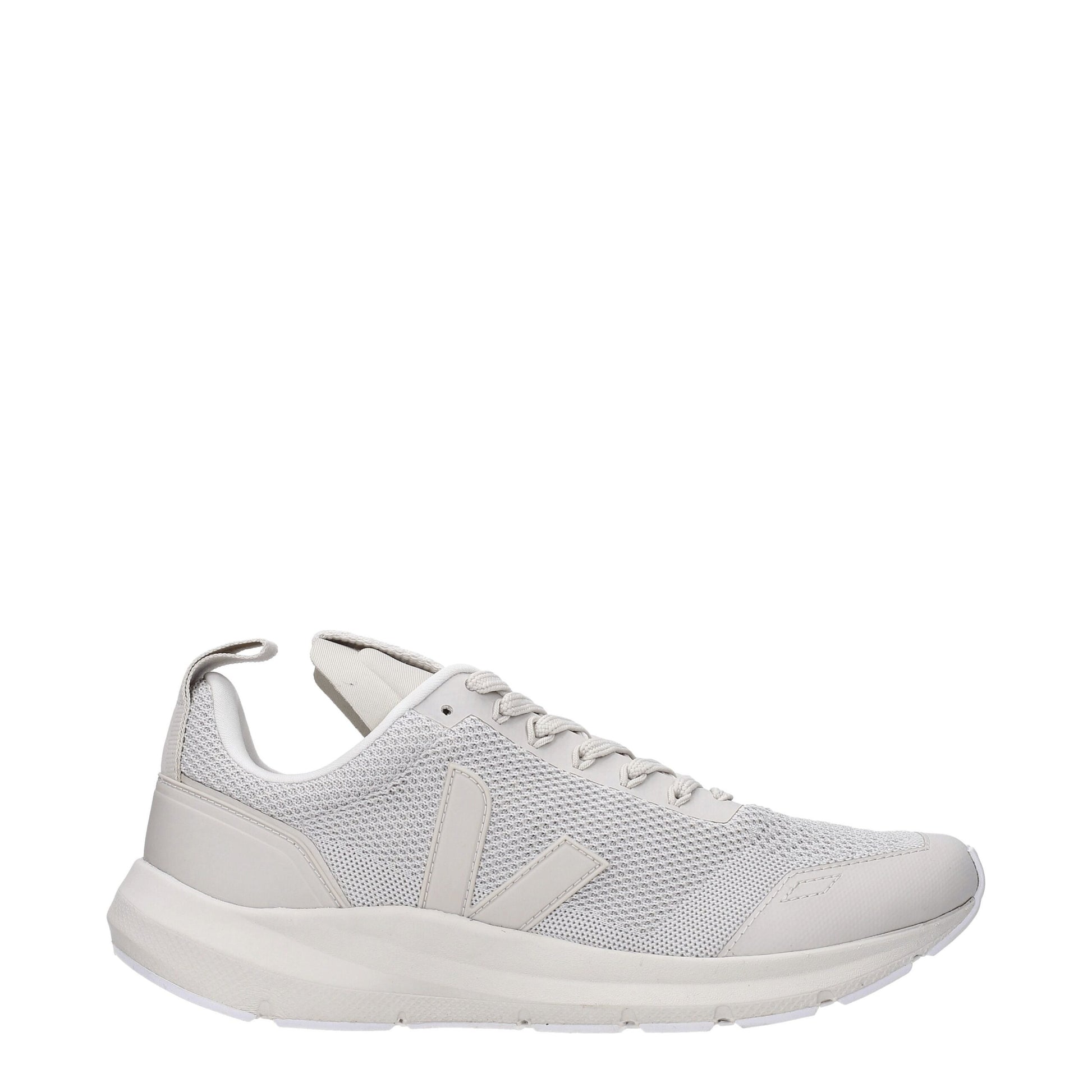 Sneakers by Veja for men in rubber & fabric gray & pearl features a chic design, perfectly showcasing the chic fashion style of this Men's Fashion Rubber & Fabric Sneakers.