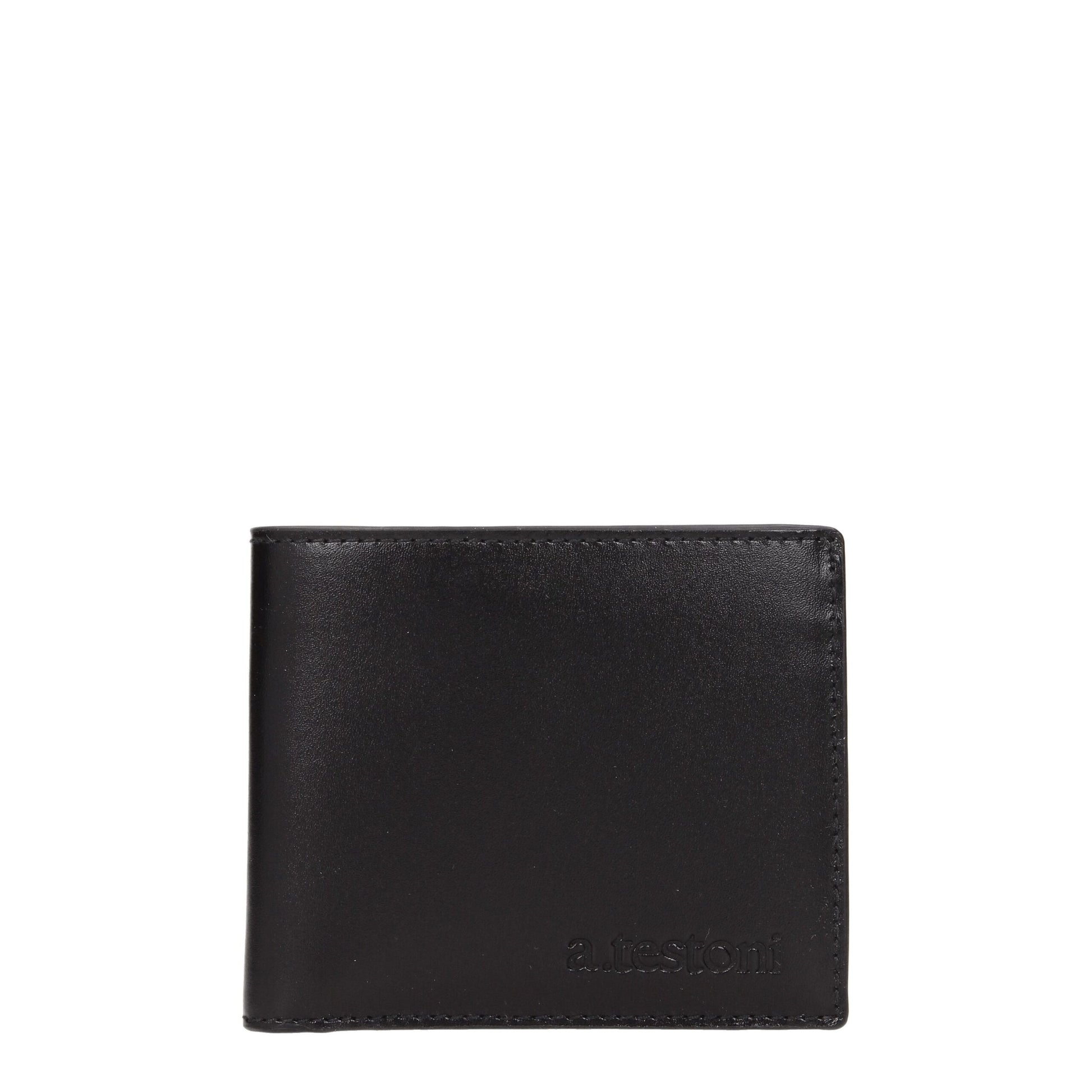 Cardholder Wallet by Testoni for men in leather black features a streamlined silhouette, showcasing the streamlined Leather Cardholder Wallet design with sophisticated card-organization coin-purse for a premium look.