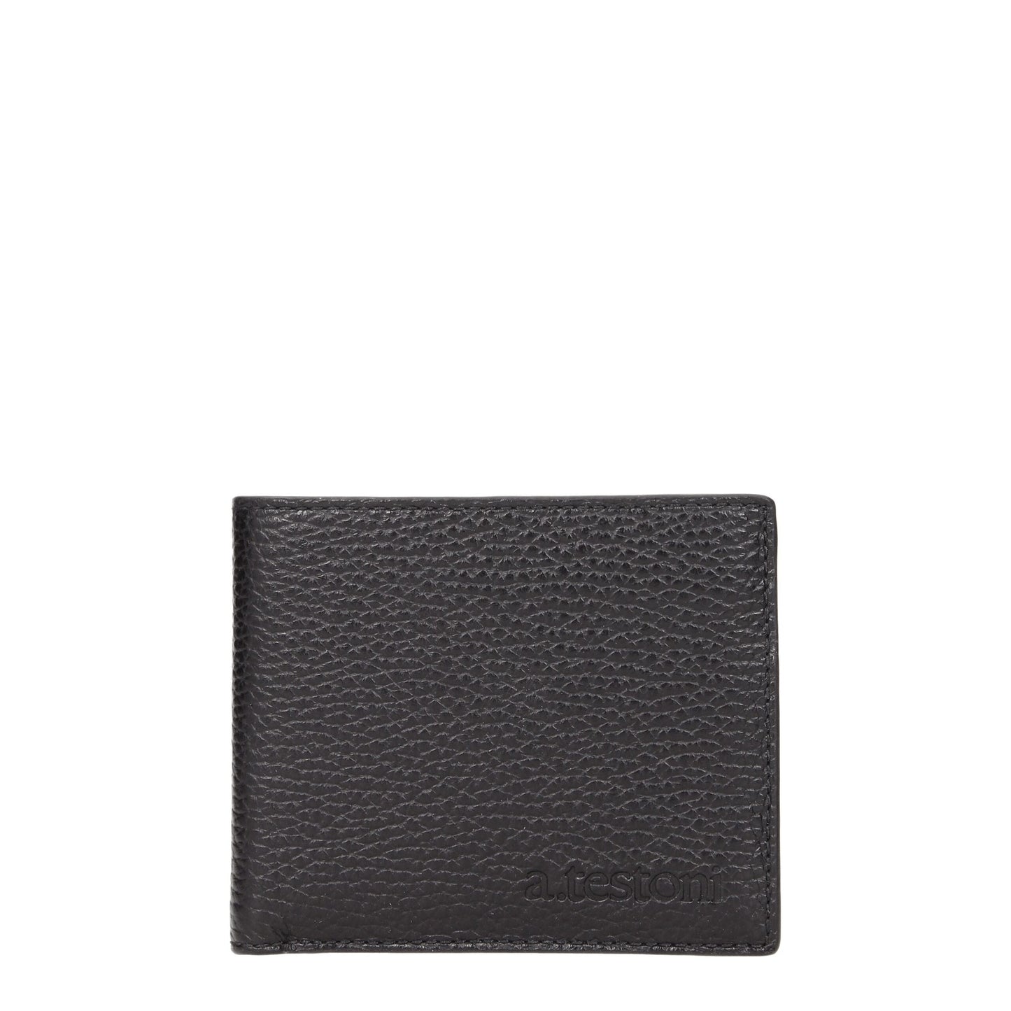 Cardholder Wallet by Testoni for men in leather black showcases a refined silhouette, artfully detailed with the signature style of the Leather Cardholder Wallet and functional card-organization coin-purse.