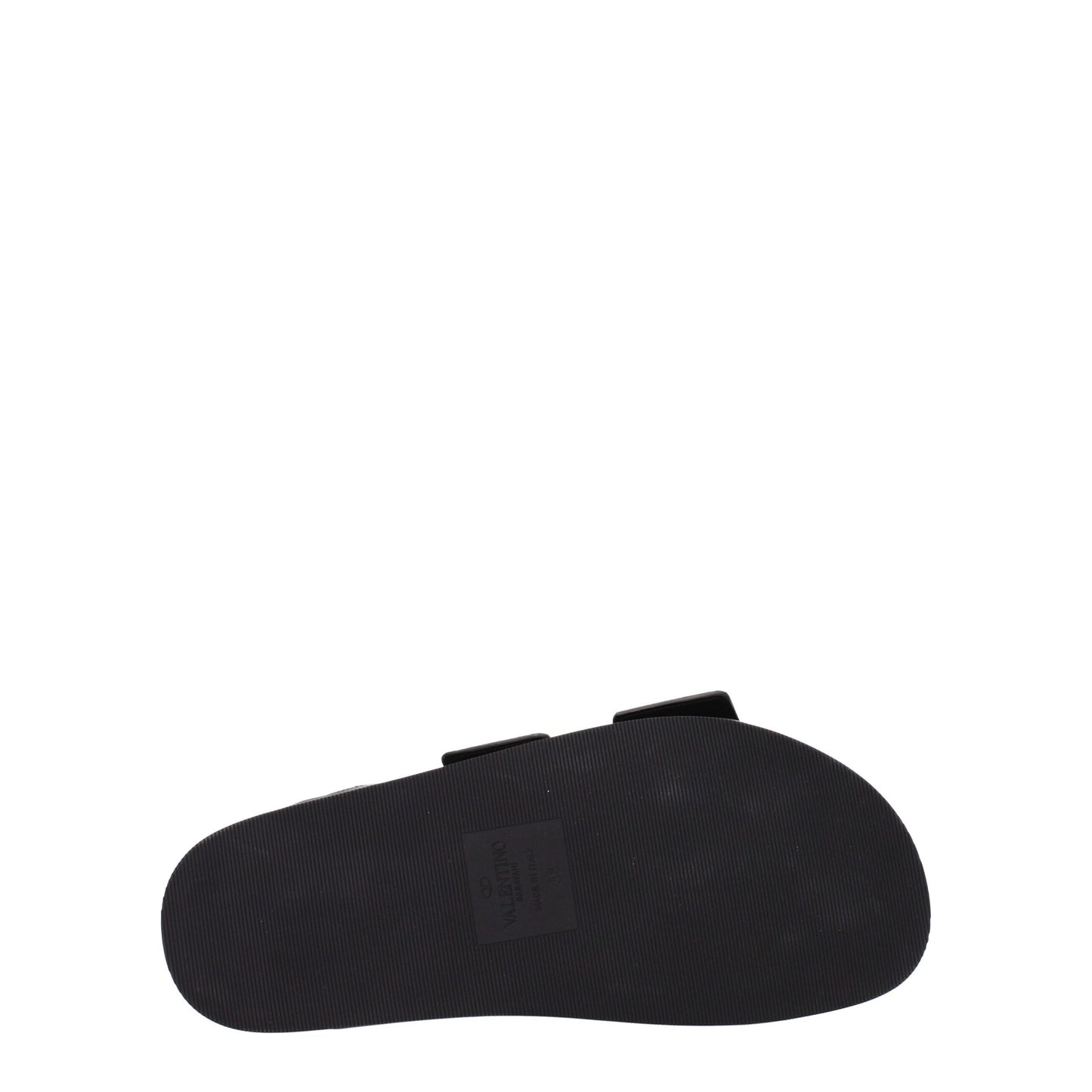 Flat Clogs Sandals by Valentino Garavani for women in leather & rubber black features an statuesque Women's Leather & Rubber Flat Clogs Sandals silhouette with a refined flat and elegant open toe style.
