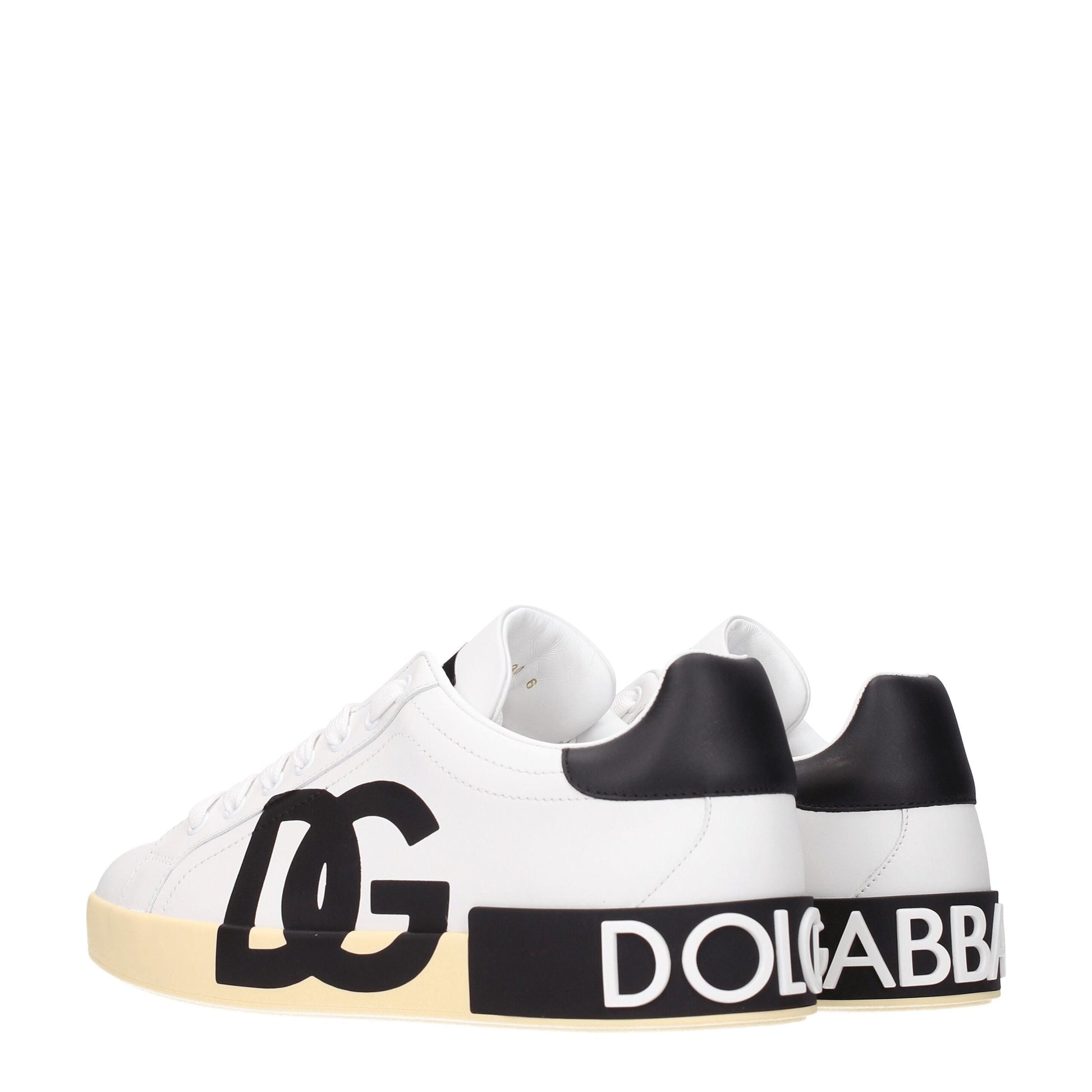 Sneakers by Dolce & Gabbana for men in leather & rubber black & white features a chic design, perfectly showcasing the chic low-top style of this Men's Low Top Leather & Rubber Sneakers.