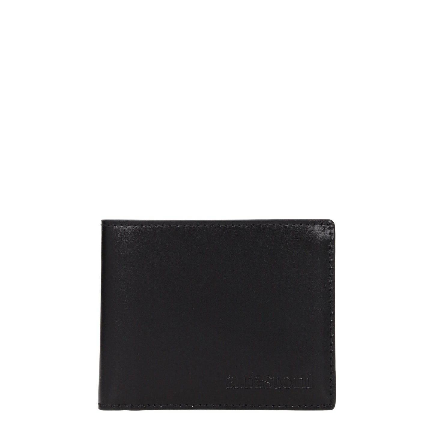 Cardholder Wallet by Testoni for men in leather black features a streamlined silhouette, showcasing the streamlined Leather Cardholder Wallet design with sophisticated card-organization for a premium look.