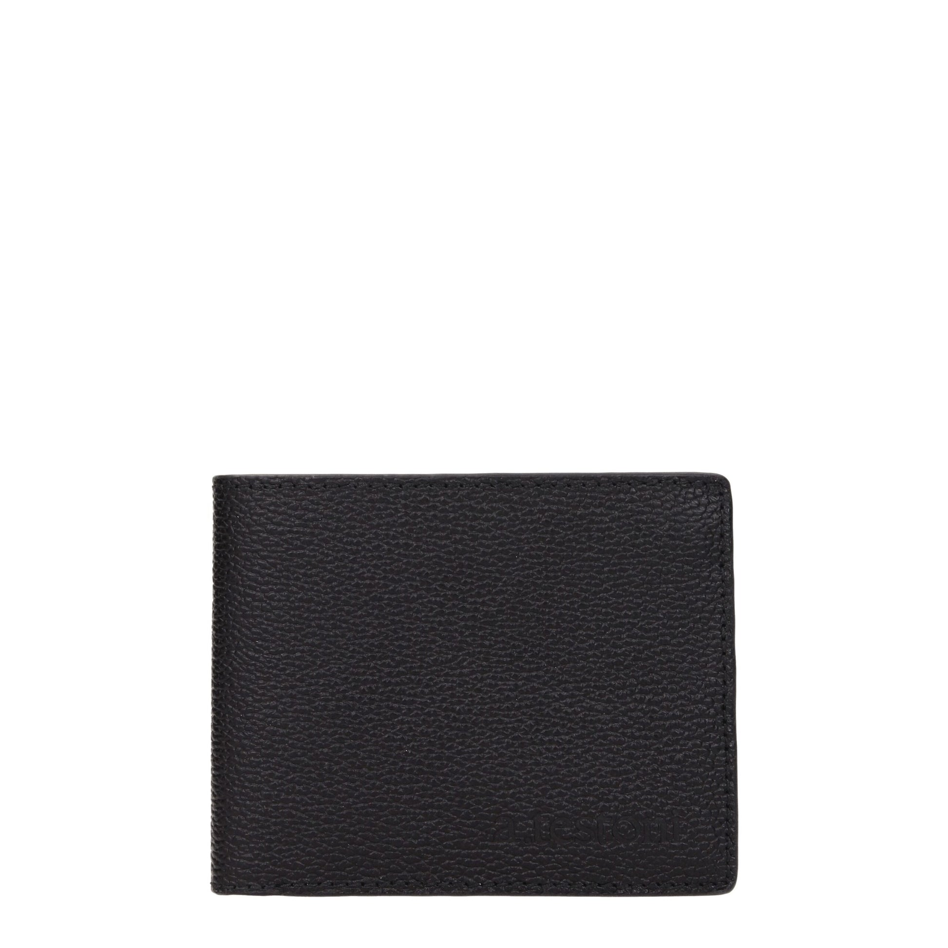 Cardholder Wallet by Testoni for men in leather black presents a refined silhouette, artfully capturing the essence of the Leather Cardholder Wallet design with sophisticated card-organization for a refined look.