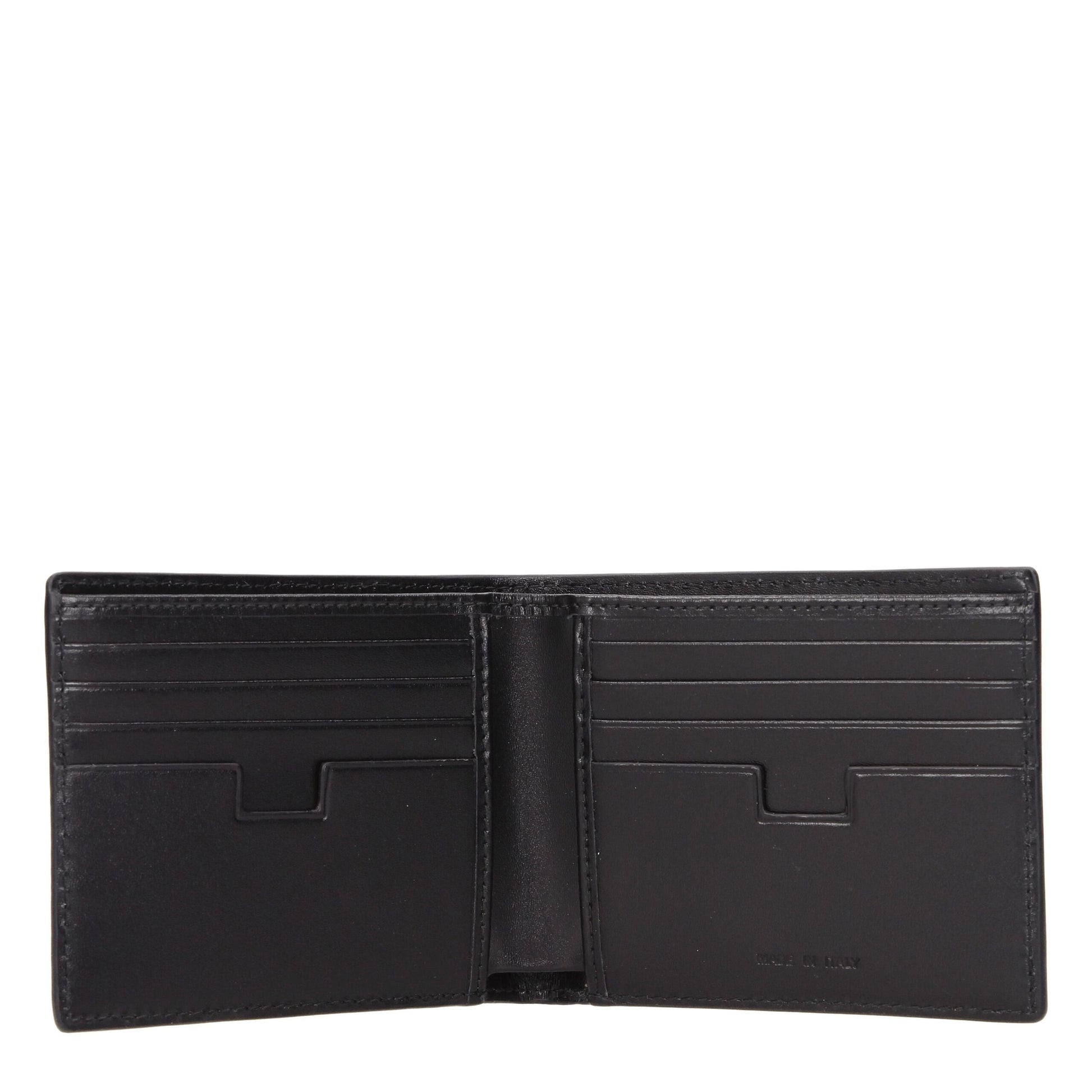 Cardholder Wallet by Testoni for men in leather black showcases a refined silhouette, artfully detailed with the signature style of the Leather Cardholder Wallet and functional card-organization.