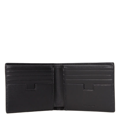 Cardholder Wallet by Testoni for men in leather black showcases a refined silhouette, artfully detailed with the signature style of the Leather Cardholder Wallet and functional card-organization.