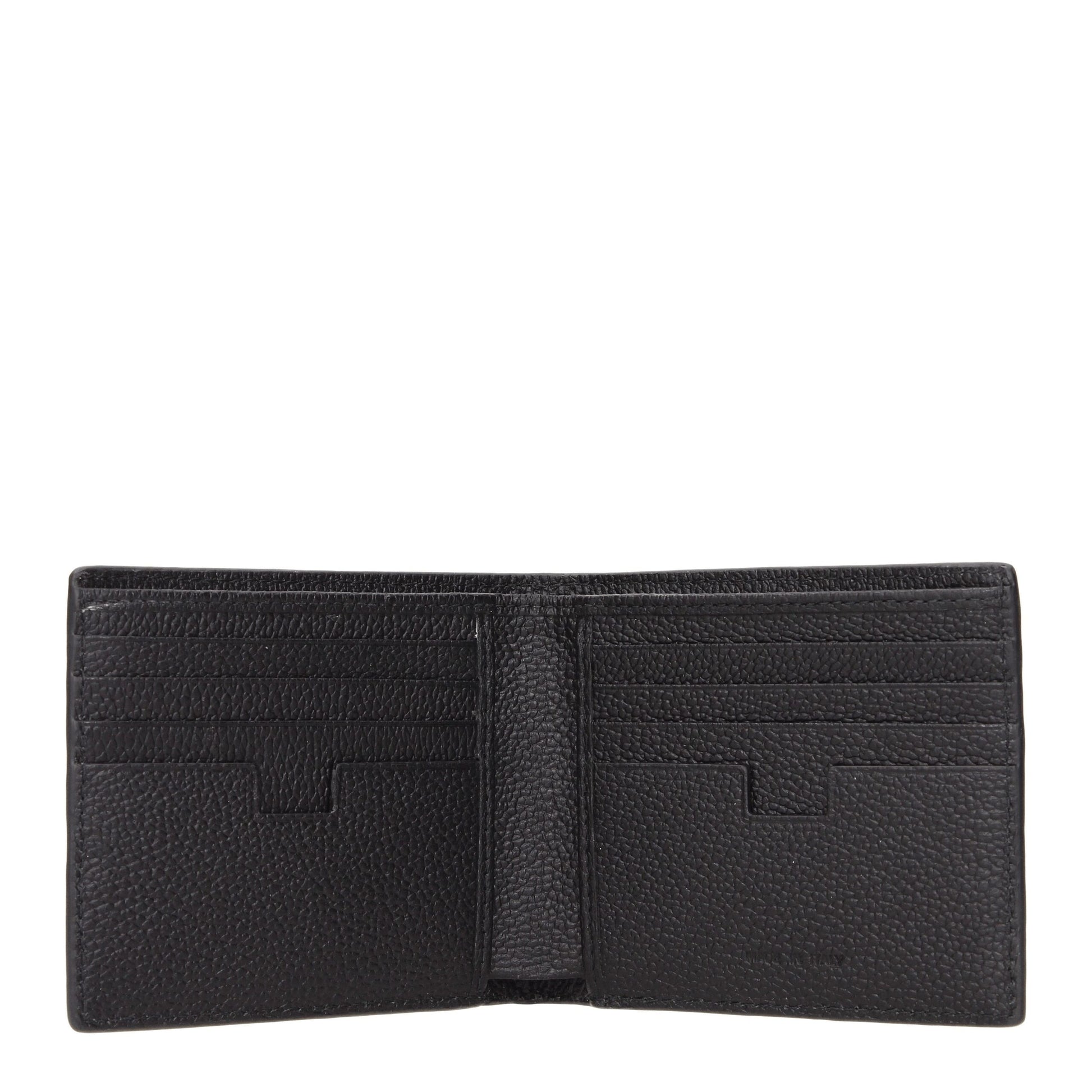 Cardholder Wallet by Testoni for men in leather black presents a streamlined silhouette, showcasing the sophisticated design of the Leather Cardholder Wallet collection with functional card-organization.