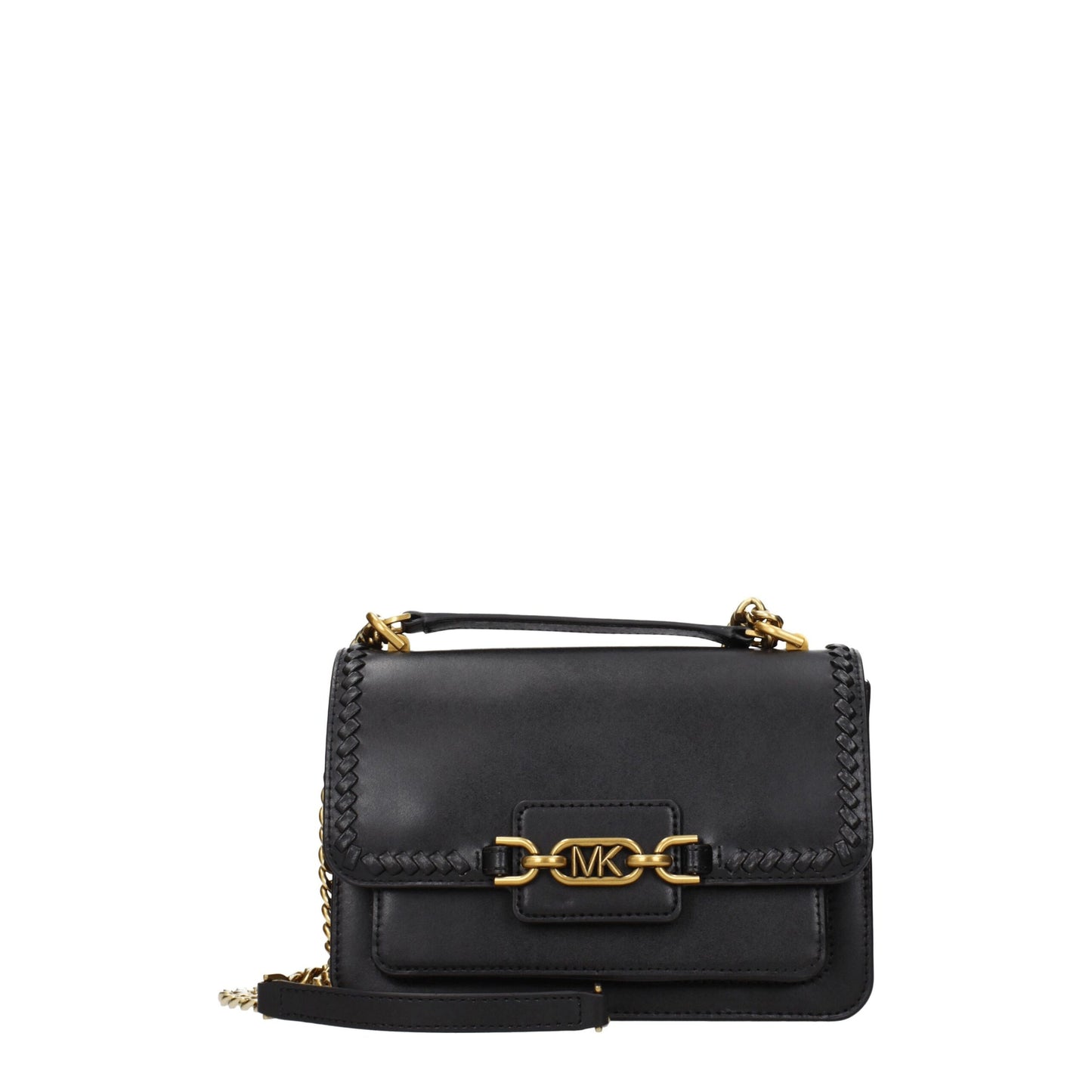 Michael Kors Leather Medium Shoulder Bag - Black Gold