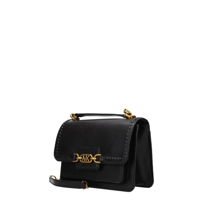 Michael Kors Leather Medium Shoulder Bag - Black Gold
