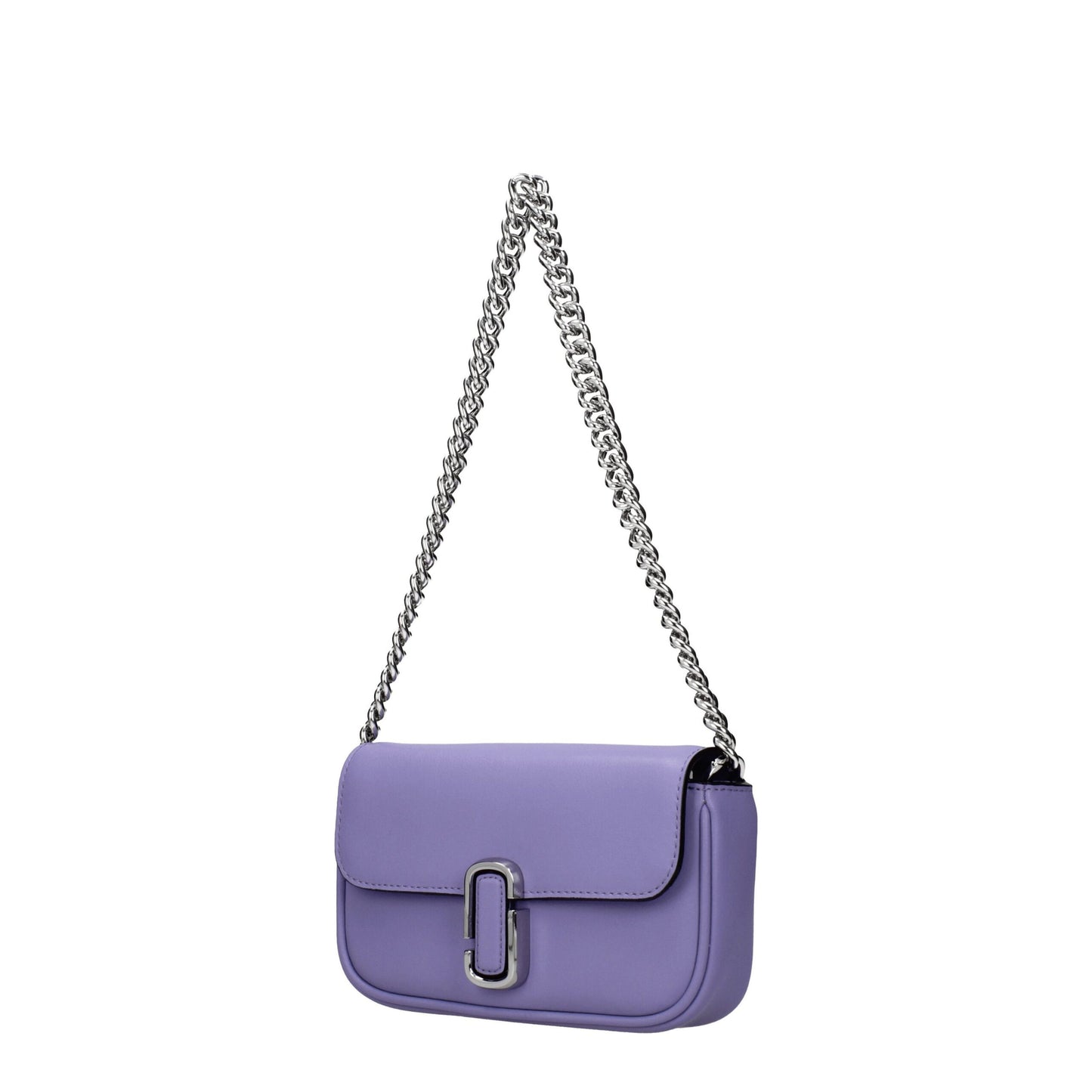 Small Crossbody Handbag by Marc Jacobs for women in leather purple & violet features a transformative sophistication silhouette, showcasing a secure button, ample internal-pockets, and versatile crossbody-strap, shoulder-strap, adjustable-strap & handle for a transformative sophistication look.