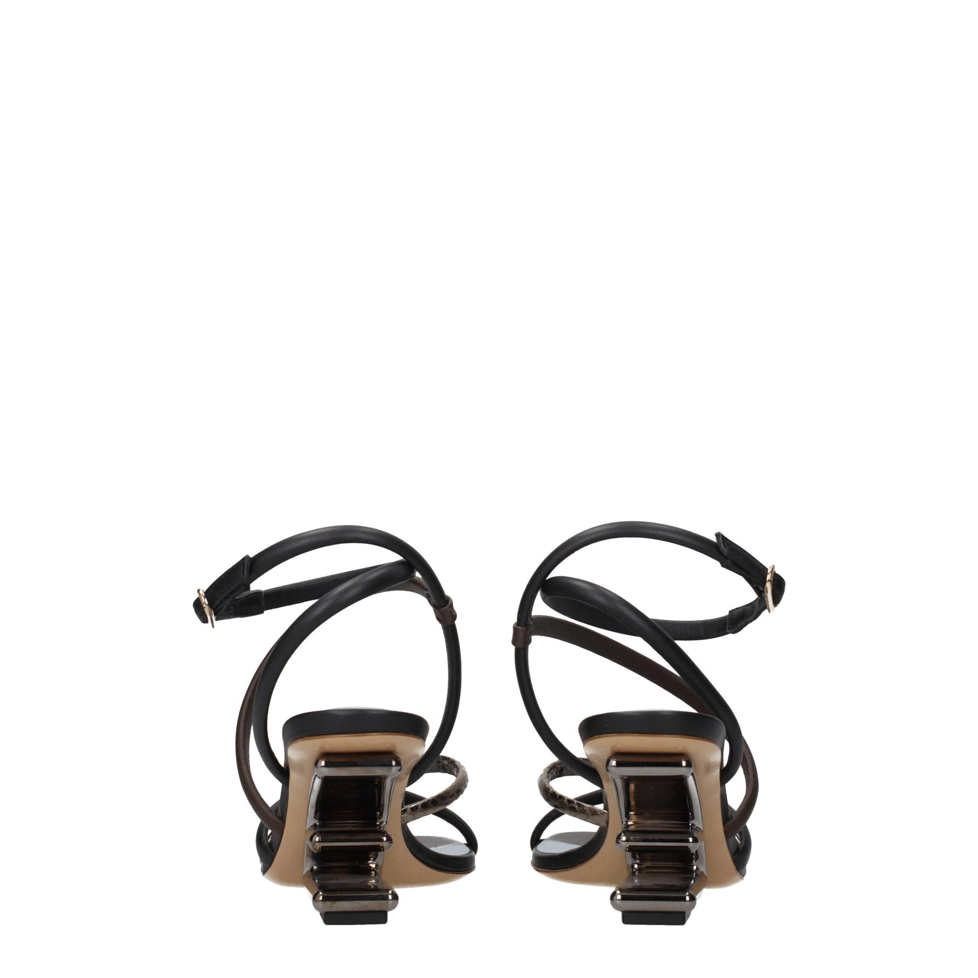 High-Heel Sandals by Fendi for women in leather and multicolor presents a captivating silhouette, showcasing the signature style of the Women's Leather High-Heel Sandals with a captivating 8-cm-heel high-heel and captivating open toe style.