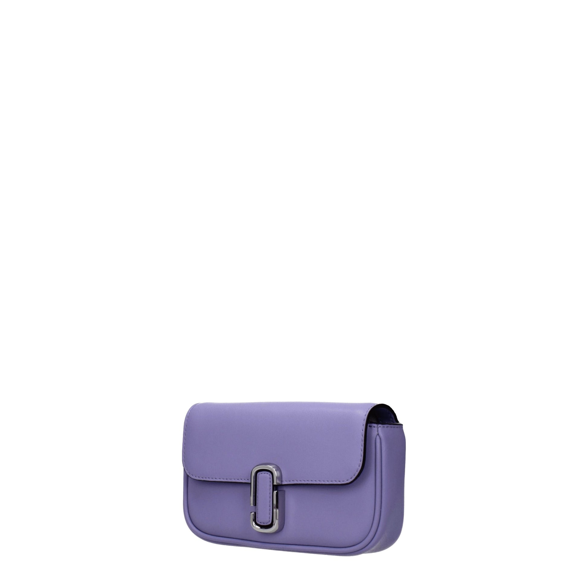 Small Crossbody Handbag by Marc Jacobs for women in leather purple & violet features a versatile chic silhouette, meticulously detailed with a secure button, ample internal-pockets, and versatile crossbody-strap, shoulder-strap, adjustable-strap & handle.