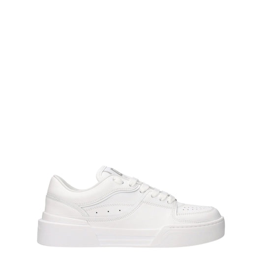 Sneakers by Dolce & Gabbana for women in leather & rubber white presents a sumptuous silhouette, artfully capturing the essence of the Women's Casual Leather & Rubber Sneakers with its sumptuous casual style design.