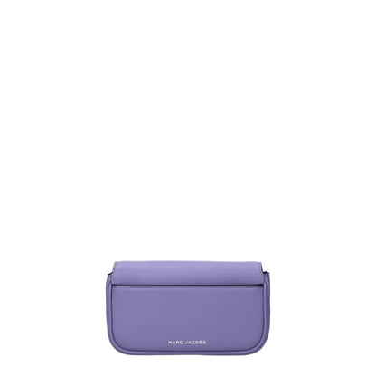 Small Crossbody Handbag by Marc Jacobs for women in leather purple & violet features an multi-faceted design with a secure button, ample internal-pockets, and versatile crossbody-strap, shoulder-strap, adjustable-strap & handle for a multi-faceted finish.