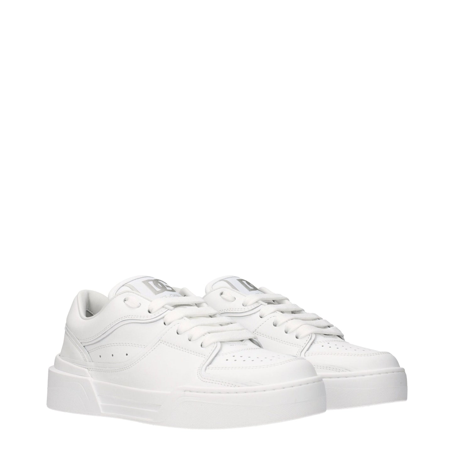 Sneakers by Dolce & Gabbana for women in leather & rubber white features an fashionable silhouette, showcasing the premium Women's Casual Leather & Rubber Sneakers in a fashionable casual style that offers a fashionable finish for refined style.