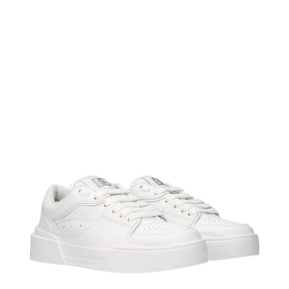 Sneakers by Dolce & Gabbana for women in leather & rubber white features an fashionable silhouette, showcasing the premium Women's Casual Leather & Rubber Sneakers in a fashionable casual style that offers a fashionable finish for refined style.