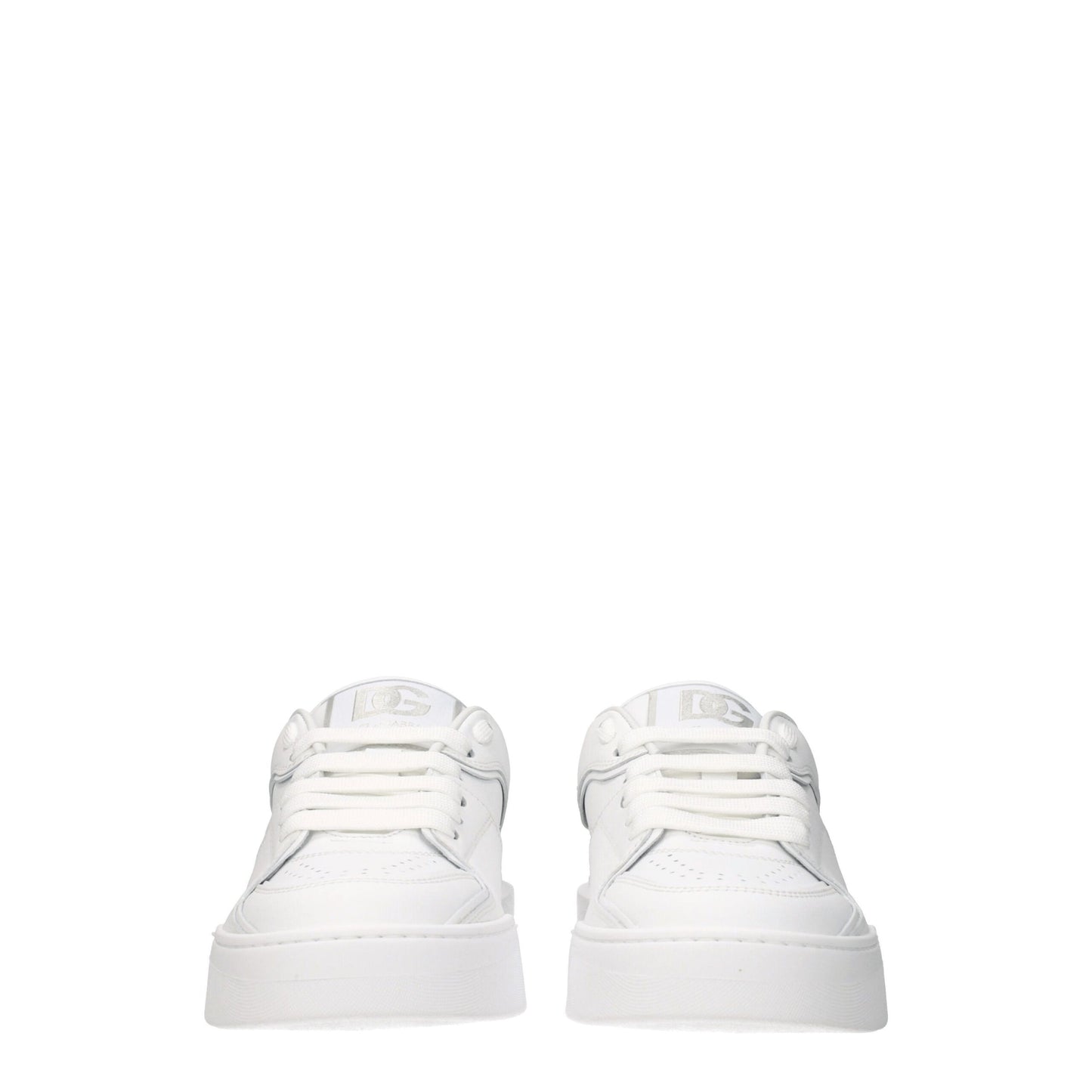 Sneakers by Dolce & Gabbana for women in leather & rubber white features an timeless silhouette from the Women's Casual Leather & Rubber Sneakers collection, showcasing a signature casual style with an timeless finish.