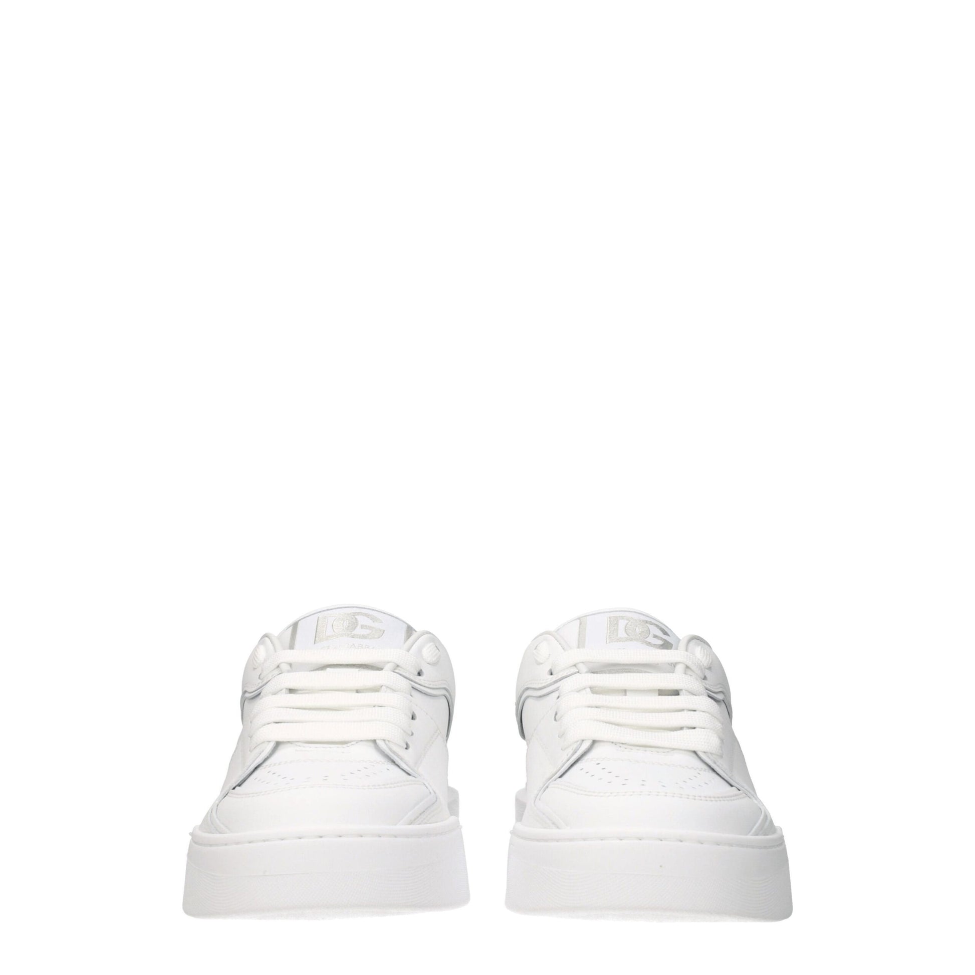 Sneakers by Dolce & Gabbana for women in leather & rubber white features an timeless silhouette from the Women's Casual Leather & Rubber Sneakers collection, showcasing a signature casual style with an timeless finish.