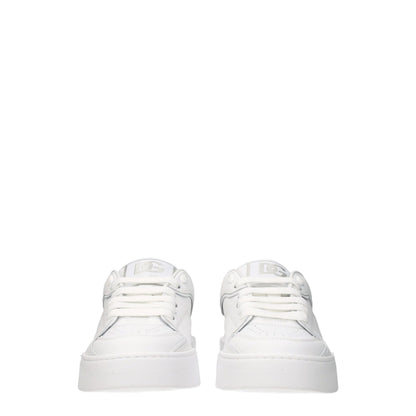 Sneakers by Dolce & Gabbana for women in leather & rubber white features an timeless silhouette from the Women's Casual Leather & Rubber Sneakers collection, showcasing a signature casual style with an timeless finish.