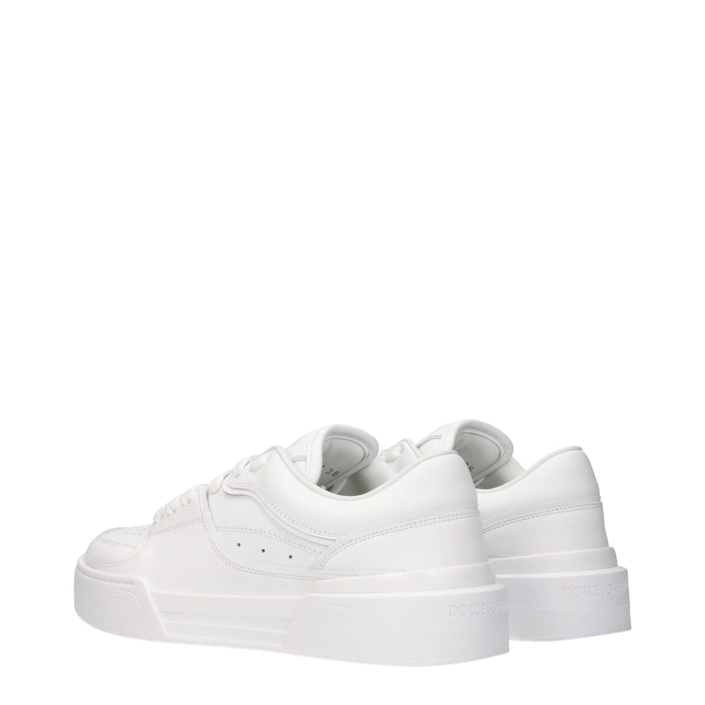 Sneakers by Dolce & Gabbana for women in leather & rubber white presents a impeccable silhouette as Women's Casual Leather & Rubber Sneakers, expertly defined by a impeccable casual style for a impeccable, high-fashion look.