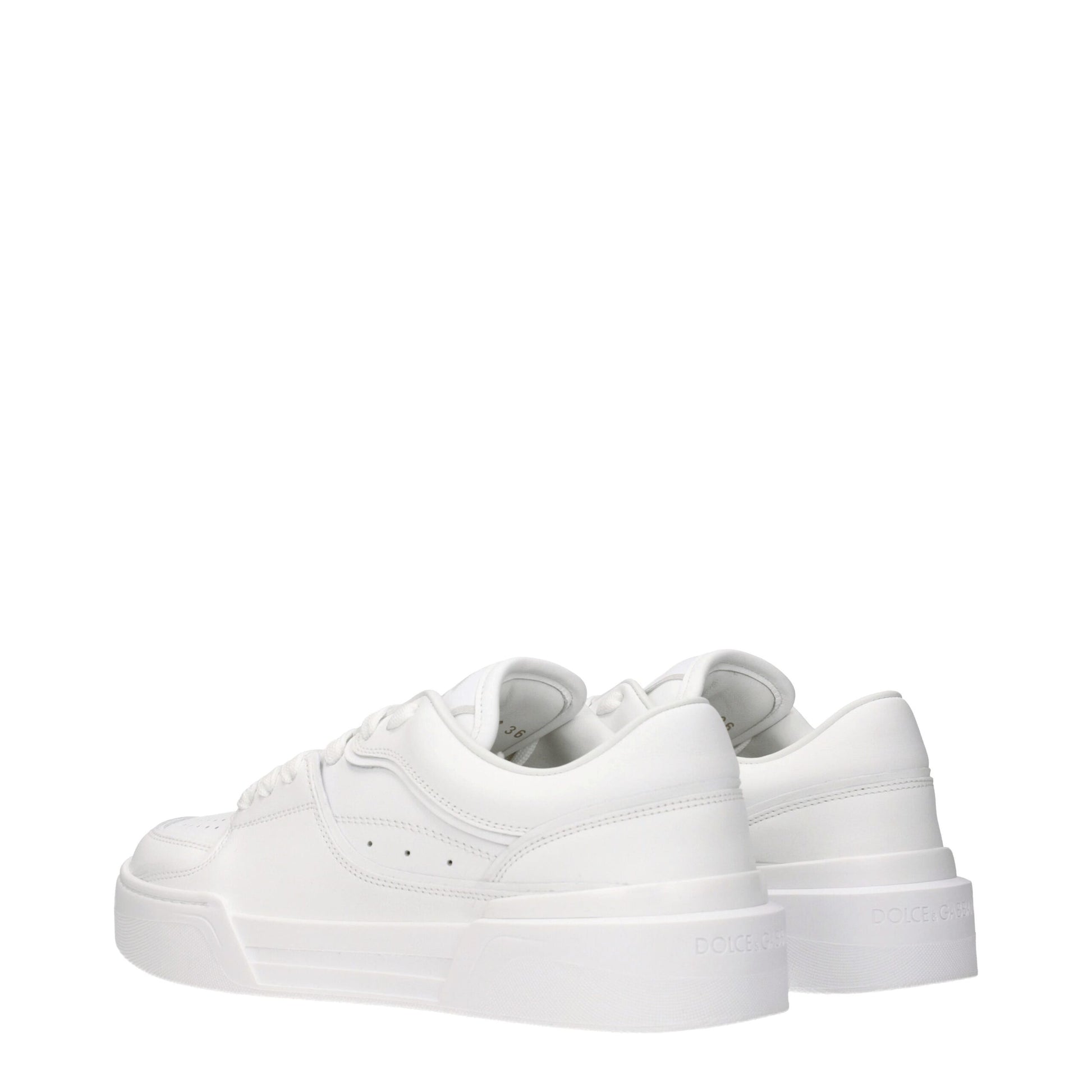 Sneakers by Dolce & Gabbana for women in leather & rubber white presents a impeccable silhouette as Women's Casual Leather & Rubber Sneakers, expertly defined by a impeccable casual style for a impeccable, high-fashion look.