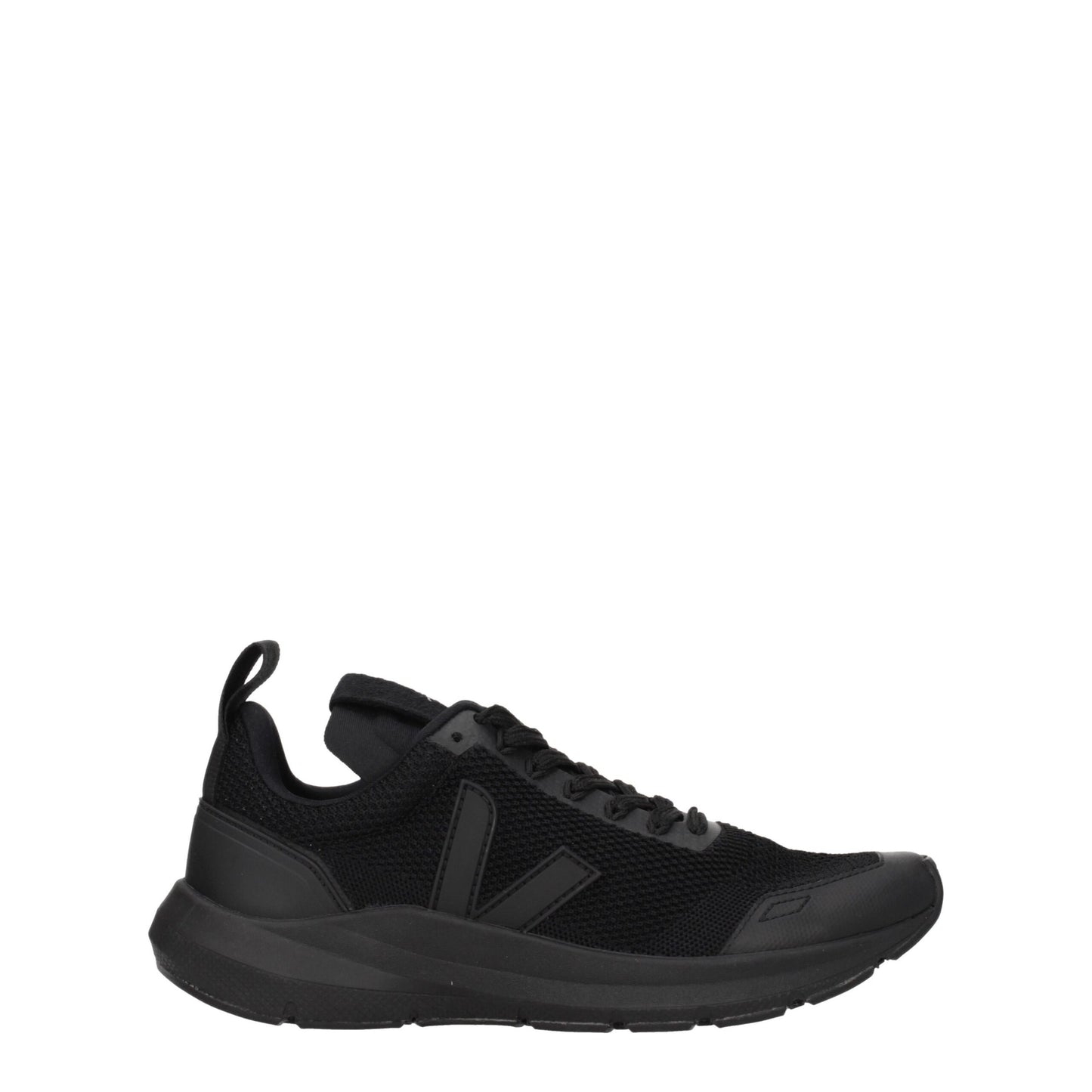 Sneakers by Veja for men in rubber & fabric black presents a sumptuous silhouette, artfully capturing the essence of the Men's Fashion Rubber & Fabric Sneakers with its sumptuous fashion style design.