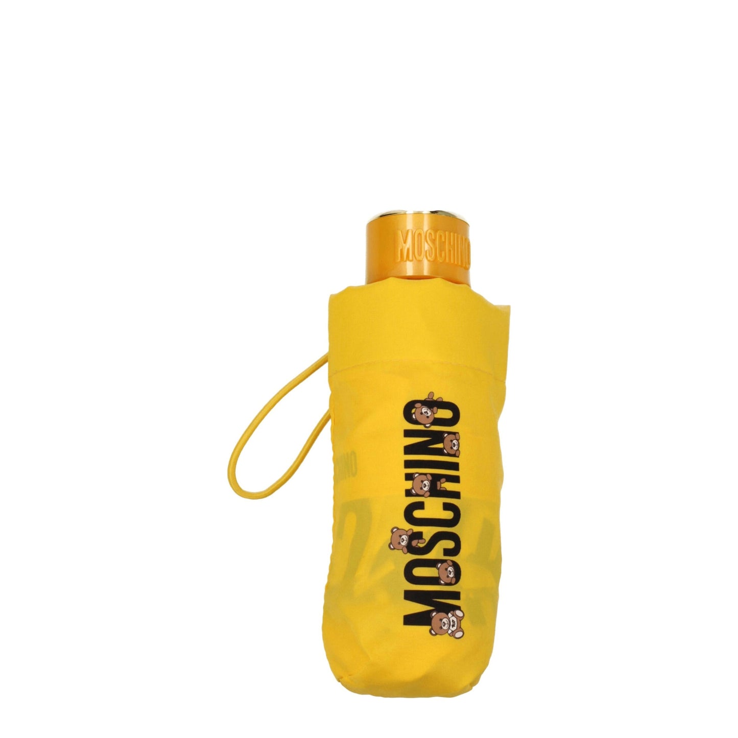 Umbrella by Moschino for women in cotton & rubber yellow features a on trend silhouette, showcasing the on trend design and signature style of the Polyester Umbrella.