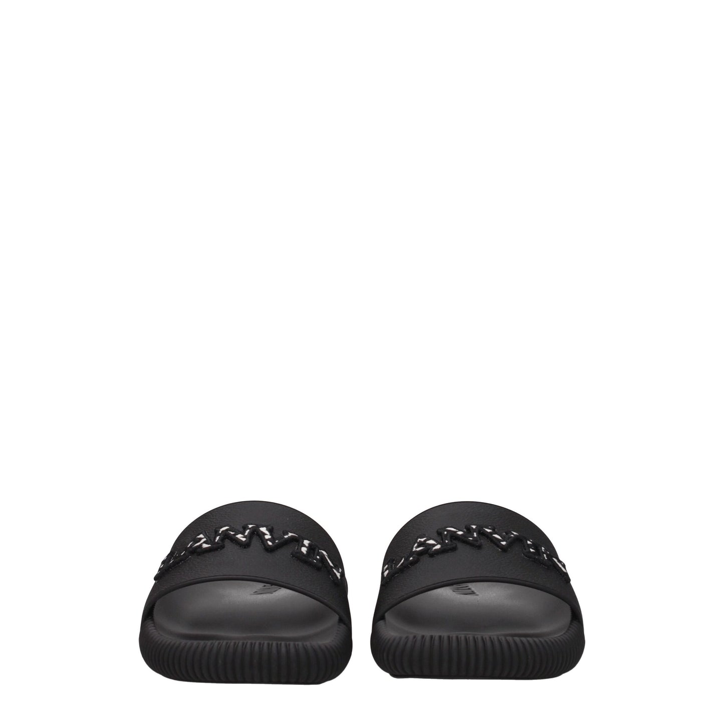 Flat Clogs Sandals by Lanvin for women in cotton & rubber black features an effortlessly chic silhouette from the Women's Cotton & Rubber Flat Clogs Sandals collection, showcasing a effortlessly chic flat and elegant open toe style.