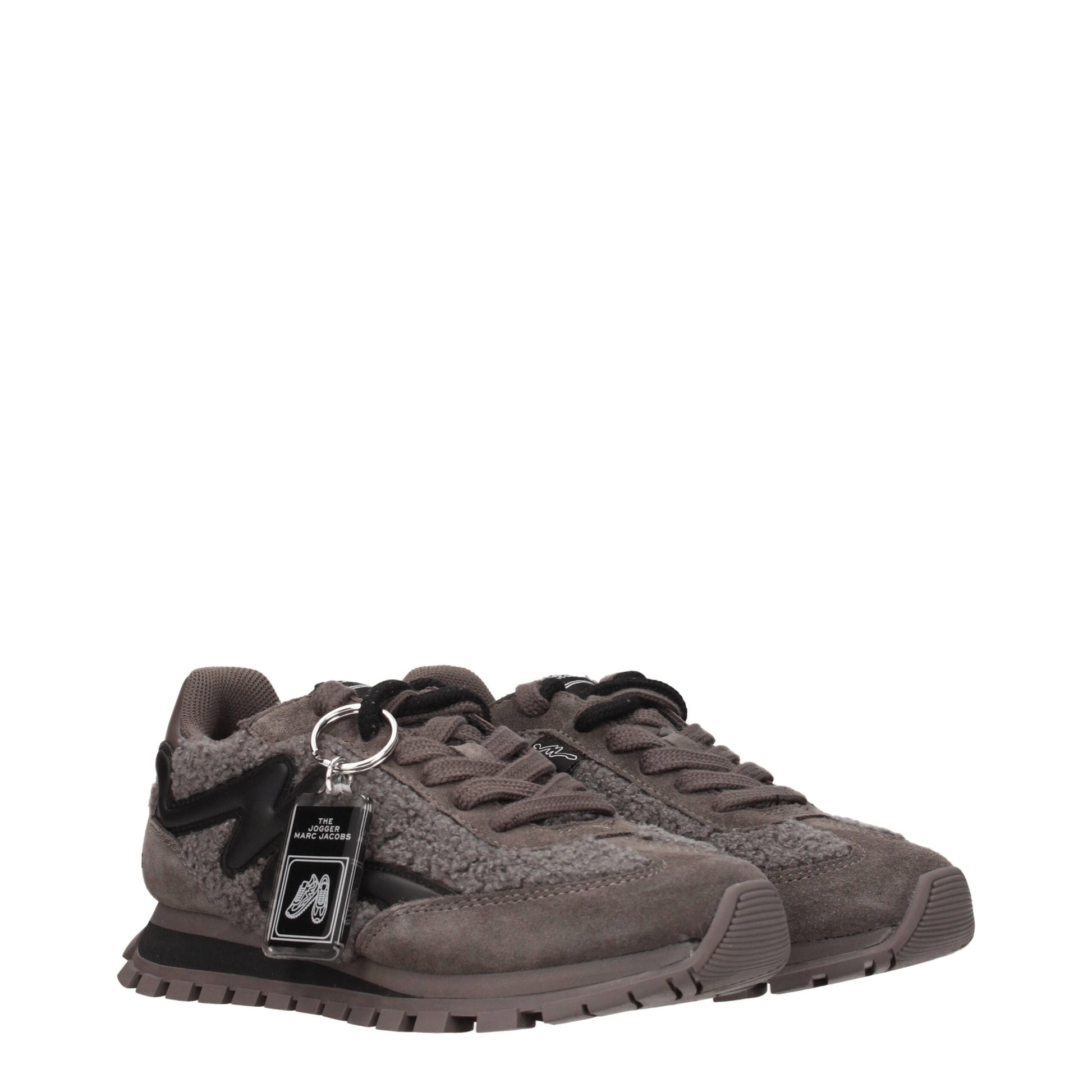 Sneakers by Marc Jacobs for women in leather & fur gray features an versatile design from the Women's Casual Leather & Fur Sneakers collection, highlighting a versatile casual style for a premium, high-fashion look.