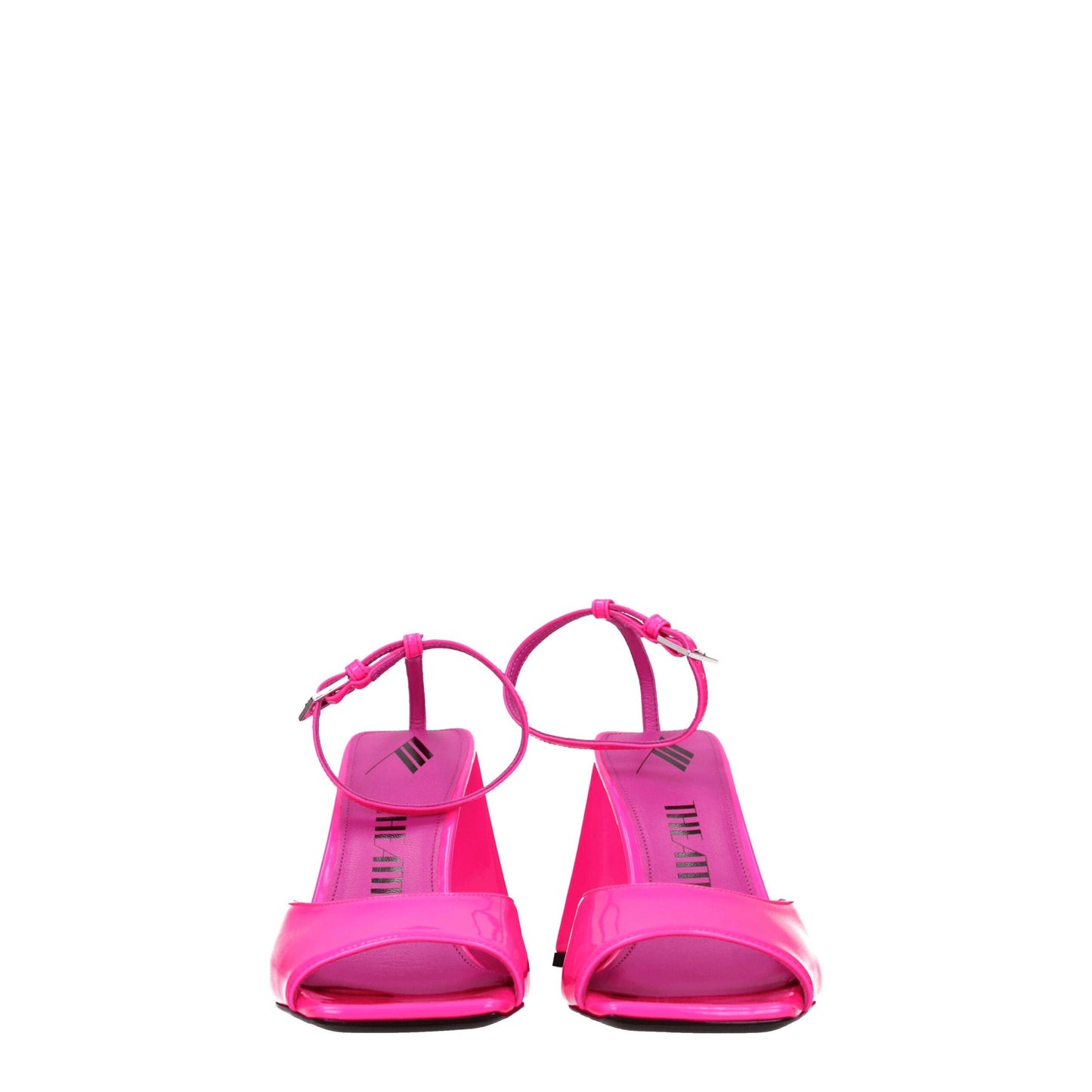 High-Heel Stiletto Sandals by The Attico for women in leather pink presents a sculptural silhouette, showcasing the Women's Leather High-Heel Stiletto Sandals design with a sculptural stiletto high-heel 8-5-cm-heel and open toe style for a premium look.