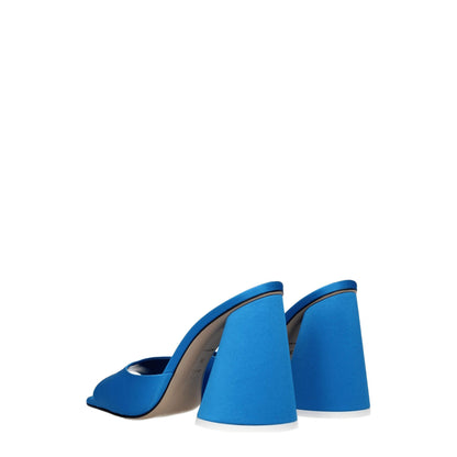 High-Heel Sandals by The Attico for women in leather & satin light-blue & turquoise features an architectural design from the Women's Leather & Satin High-Heel Sandals collection, defined by a architectural high-heel 10-5-cm-heel and open toe style for a architectural finish.
