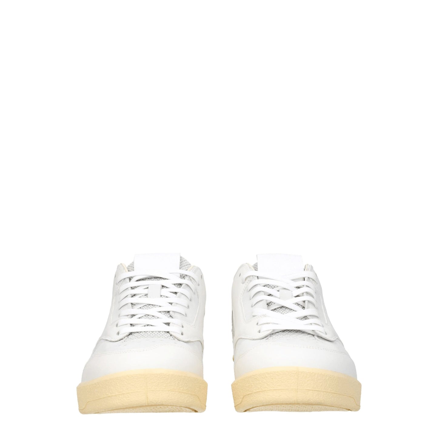 Sneakers by Jil Sander for men in leather gray, light-grey & white features an versatile design from the Men's Fashion Leather Sneakers collection, highlighting a versatile fashion style for a premium, high-fashion look.