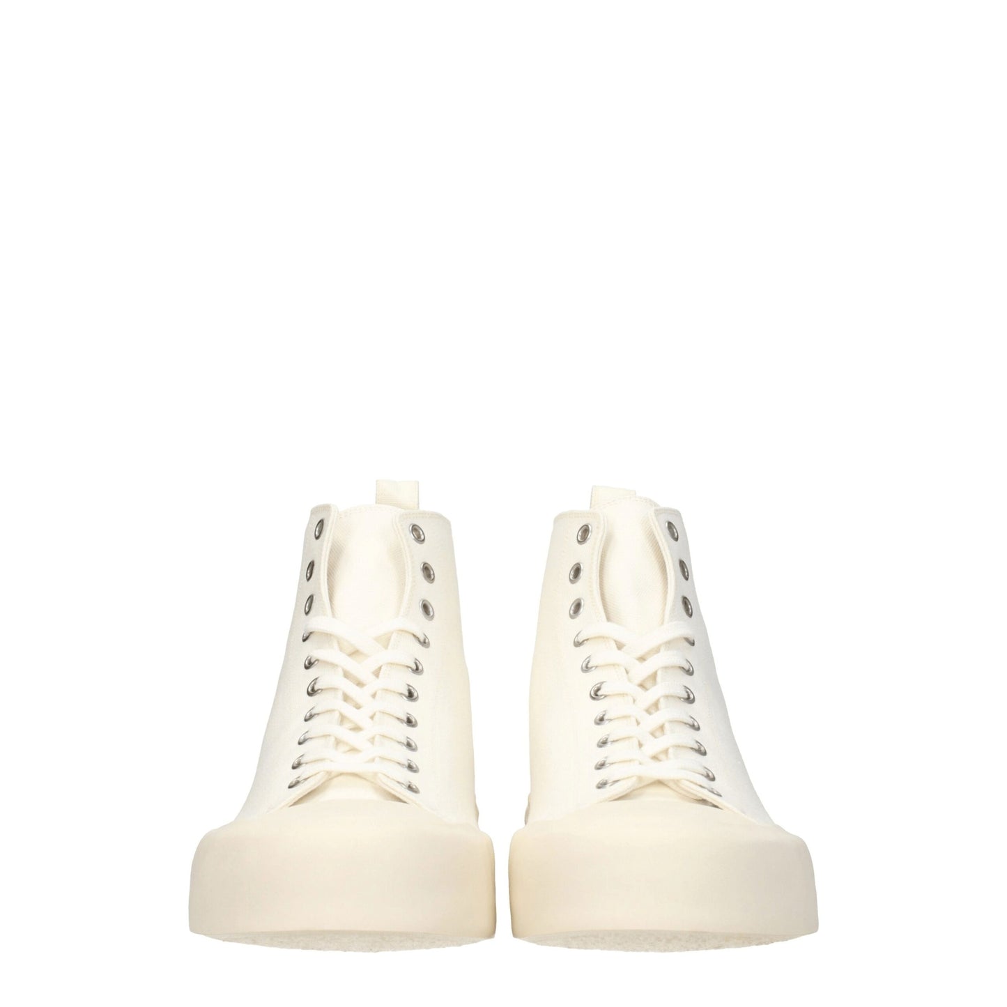Sneakers by Jil Sander for men in rubber & fabric beige & ivory features an fashionable silhouette, showcasing the premium Men's Fashion Rubber & Fabric Sneakers in a fashionable fashion style that offers a fashionable finish for refined style.
