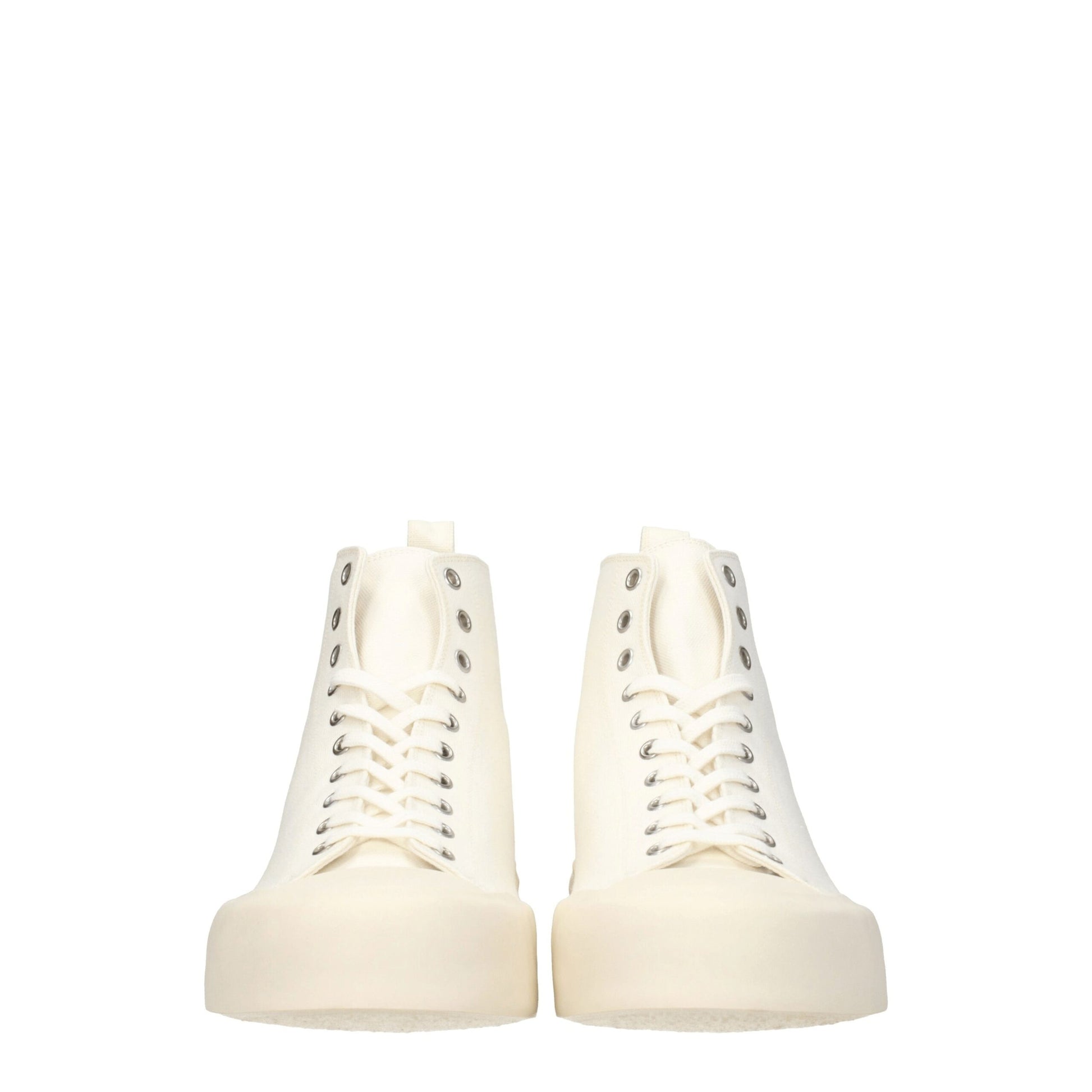 Sneakers by Jil Sander for men in rubber & fabric beige & ivory features an fashionable silhouette, showcasing the premium Men's Fashion Rubber & Fabric Sneakers in a fashionable fashion style that offers a fashionable finish for refined style.