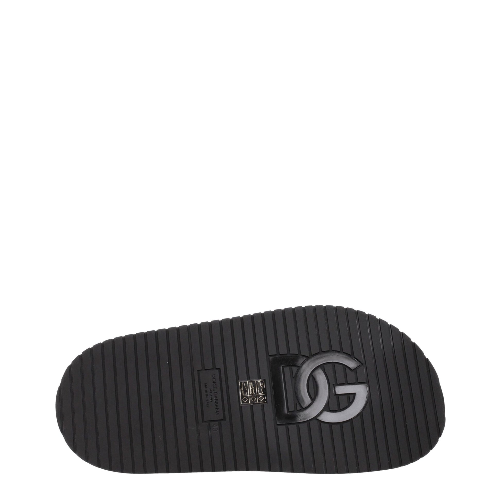 Flat Clogs Slippers by Dolce & Gabbana for men in leather & rubber and black presents a sculptural silhouette as Men's Leather & Rubber Flat Clogs Slippers, featuring a sculptural flat and a sculptural open toe style for refined comfort.