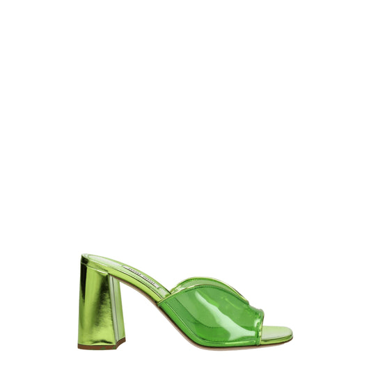High-Heel Sandals by Miu Miu for women in leather & plexiglass green showcases a sculptural silhouette as Women's Leather & Plexiglass High-Heel Sandals, defined by a sculptural 8-5-cm-heel high-heel and sculptural open toe style for a sculptural look.