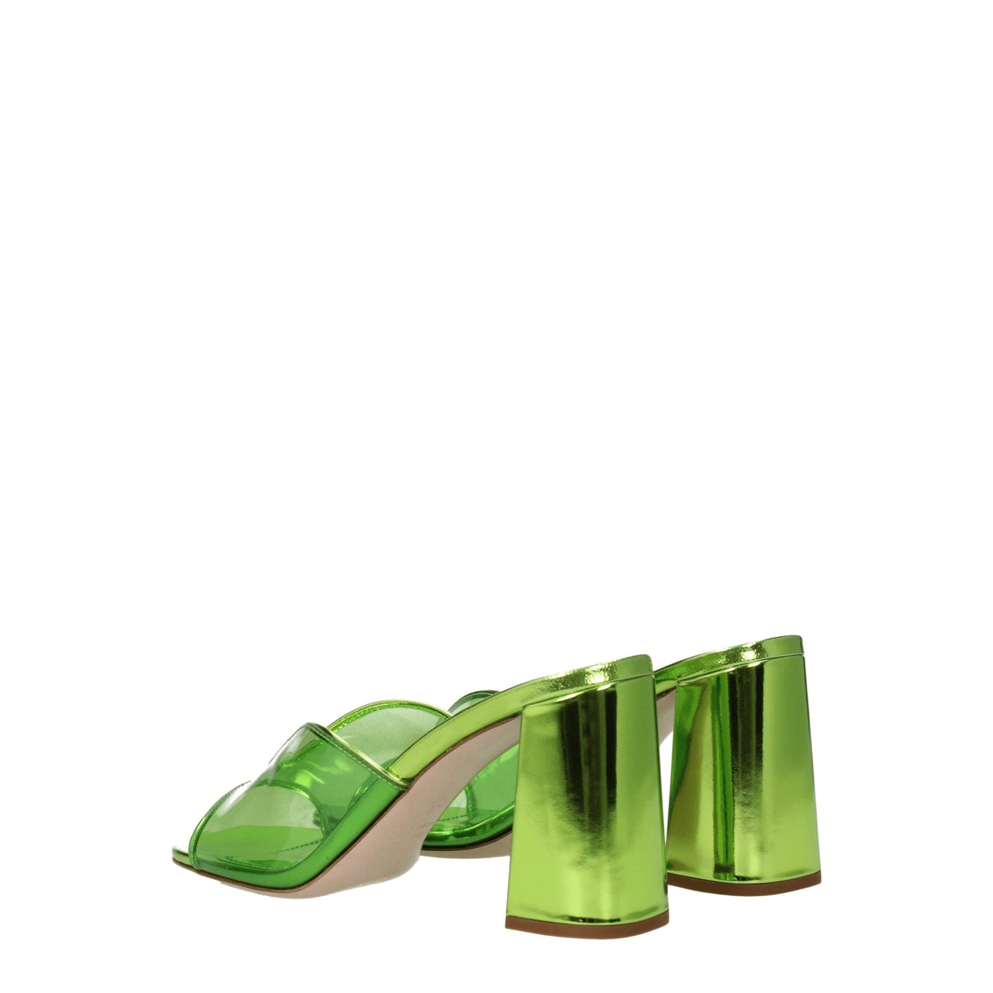 High-Heel Sandals by Miu Miu for women in leather & plexiglass green features an effortlessly chic silhouette from the Women's Leather & Plexiglass High-Heel Sandals collection, showcasing a effortlessly chic 8-5-cm-heel high-heel and elegant open toe style.