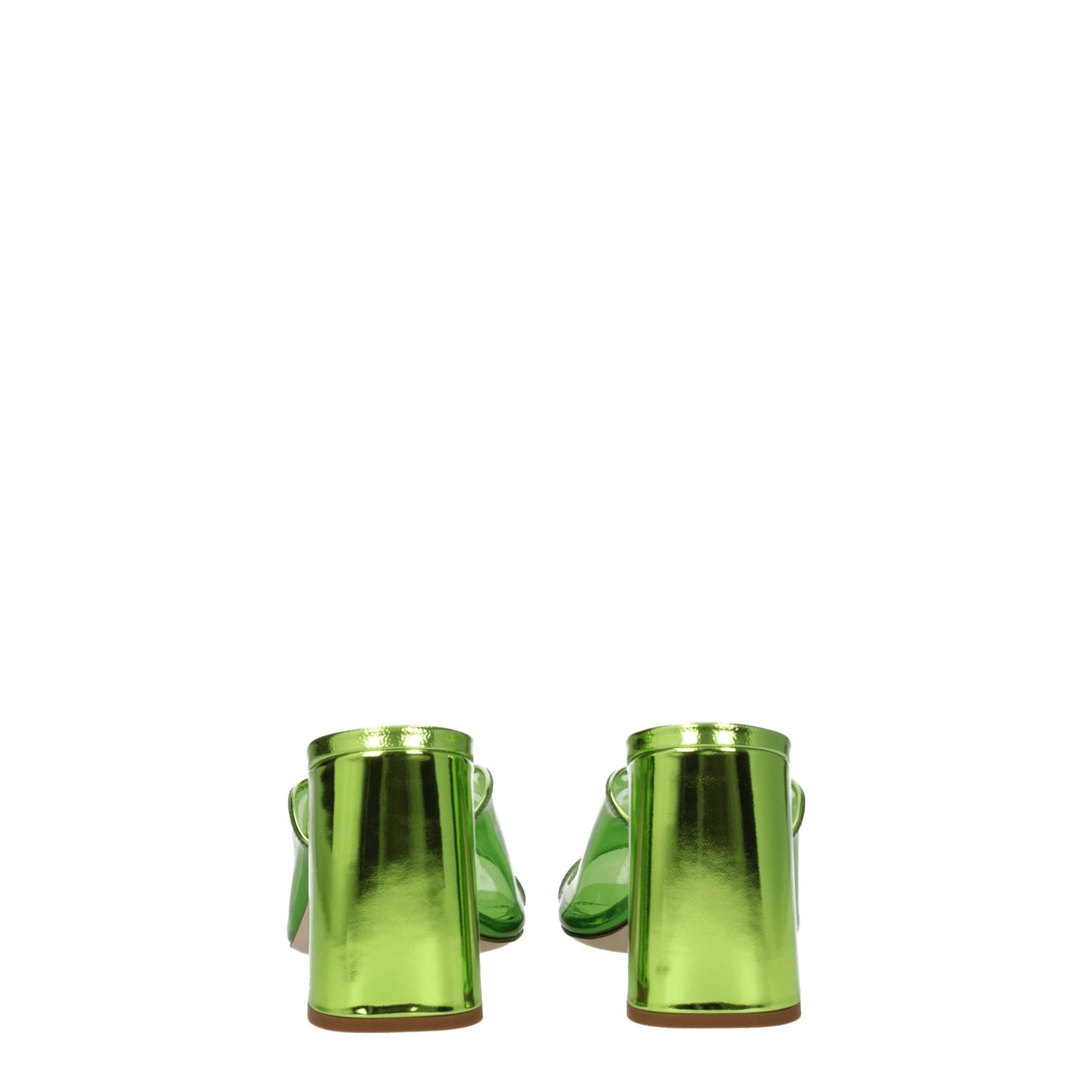 High-Heel Sandals by Miu Miu for women in leather & plexiglass green presents a sculptural silhouette, showcasing the Women's Leather & Plexiglass High-Heel Sandals design with a sculptural 8-5-cm-heel high-heel and open toe style for a premium look.