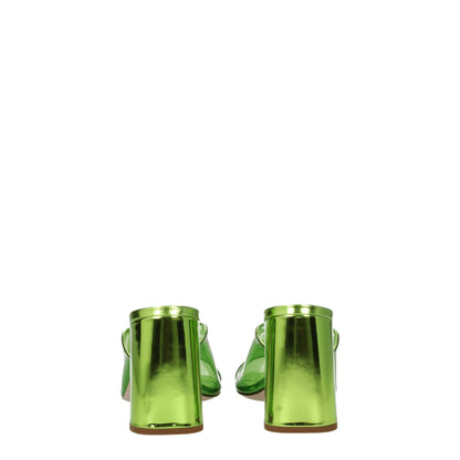High-Heel Sandals by Miu Miu for women in leather & plexiglass green presents a sculptural silhouette, showcasing the Women's Leather & Plexiglass High-Heel Sandals design with a sculptural 8-5-cm-heel high-heel and open toe style for a premium look.