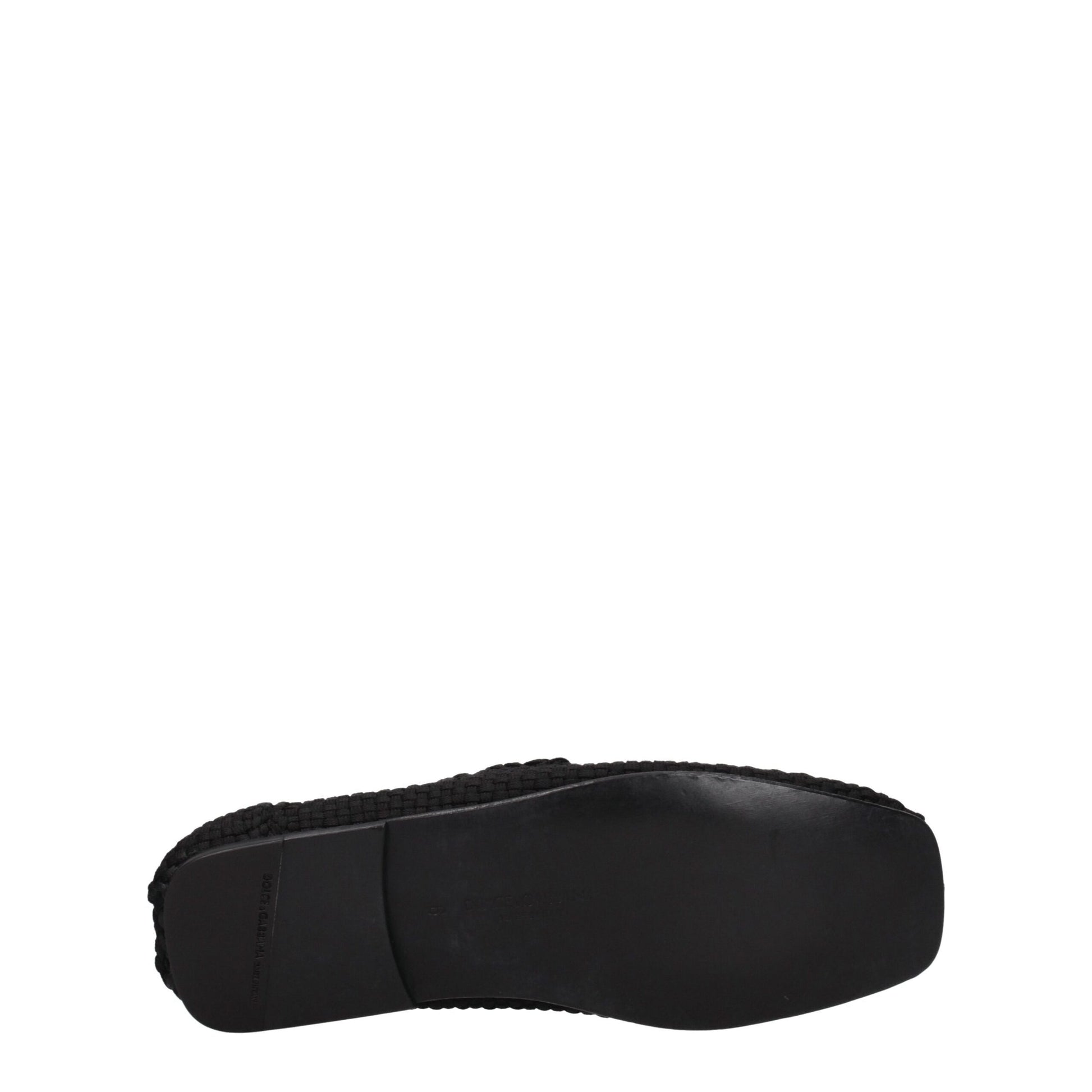 Flat Loafer Slip-On Shoes by Dolce & Gabbana for men in leather black showcases a resplendent Men's Leather Flat Loafer Slip-On Shoes aesthetic, defined by its resplendent round toe style and elegant flat.