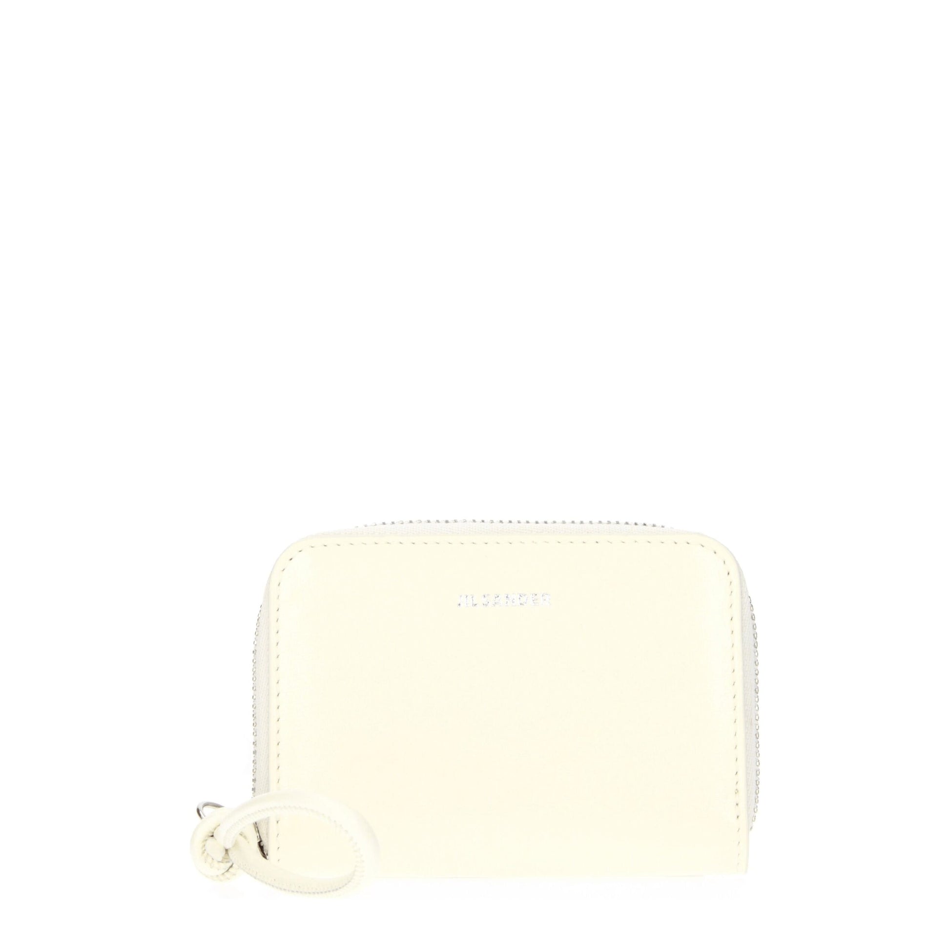 Wallet by Jil Sander for women in leather beige presents a architectural silhouette from the Leather Wallet collection, showcasing architectural coin-purse for a architectural finish.