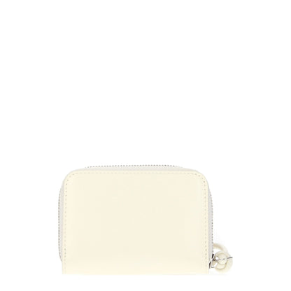 Wallet by Jil Sander for women in leather beige presents a streamlined silhouette, showcasing the sophisticated design of the Leather Wallet collection with functional coin-purse.