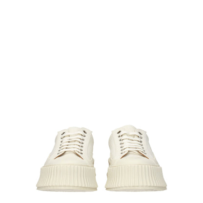 Sneakers by Jil Sander for women in rubber & fabric white features a chic design, perfectly showcasing the chic fashion style of this Women's Fashion Rubber & Fabric Sneakers.