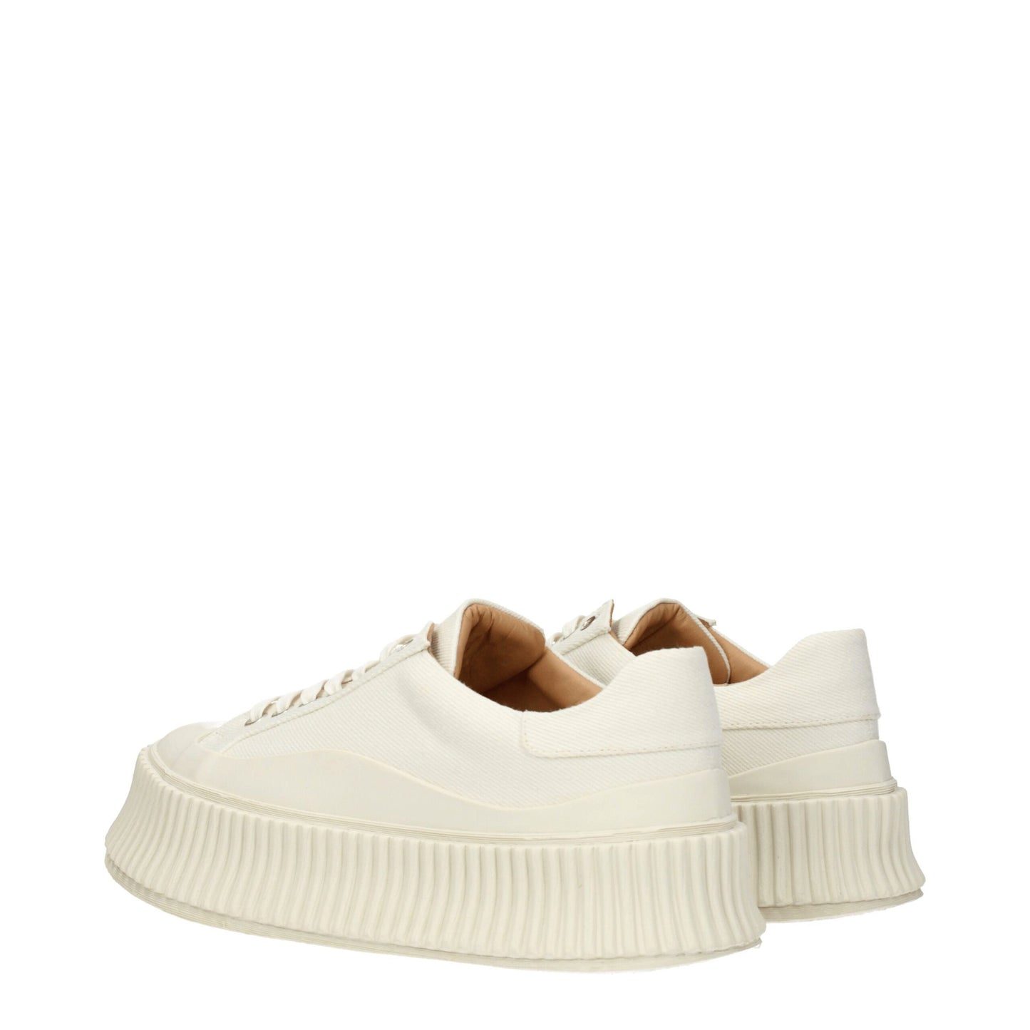 Sneakers by Jil Sander for women in rubber & fabric white presents a impeccable silhouette as Women's Fashion Rubber & Fabric Sneakers, expertly defined by a impeccable fashion style for a impeccable, high-fashion look.