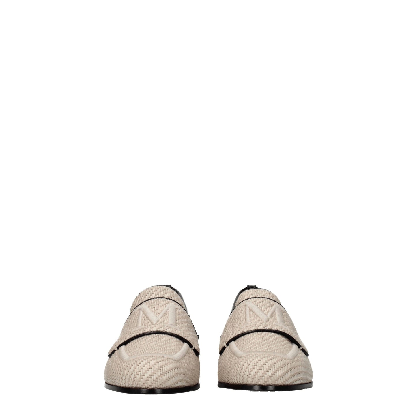 Flat Loafer Chukka-Desert Shoes by Max Mara for unisex in leather beige features an ergonomic silhouette, perfectly showcasing Unisex Leather Flat Loafer Chukka-Desert Shoes with its distinct flat and elegant round toe style.