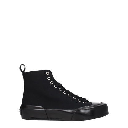 Sneakers by Jil Sander for women in rubber & fabric black features an fashionable silhouette, showcasing the premium Women's High Top Rubber & Fabric Sneakers in a fashionable high-top style that offers a fashionable finish for refined style.